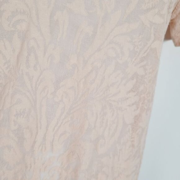 Club Monaco Linen Blend Sheer‎ Lace Short Sleeve Shirt Size Small - Picture 3 of 8